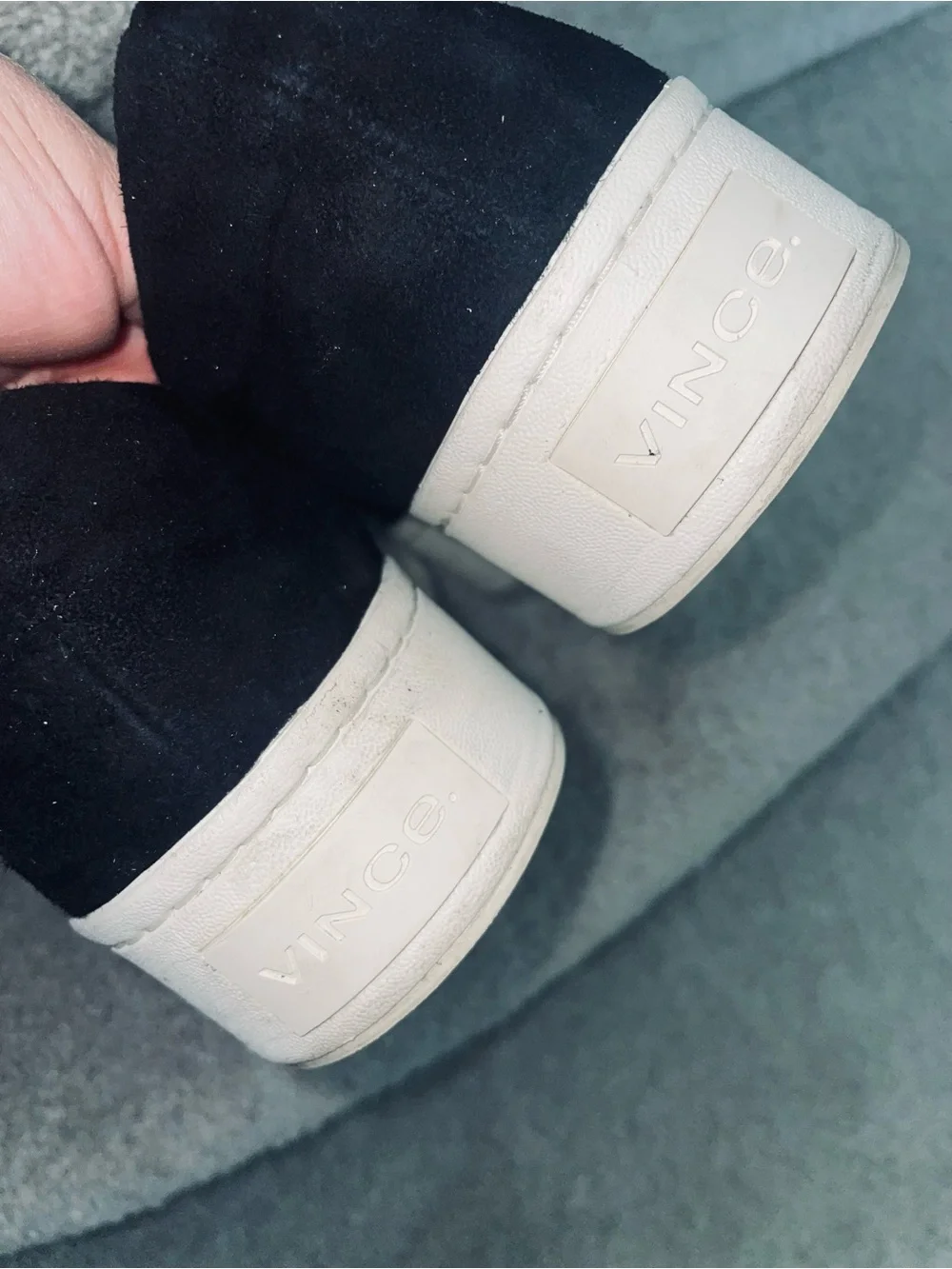 Vince Black Suede Slip-On Platform Sneakers - Women